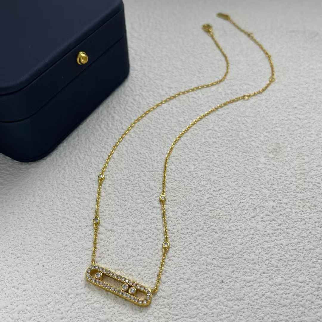 Collier Femme Messika strass doré