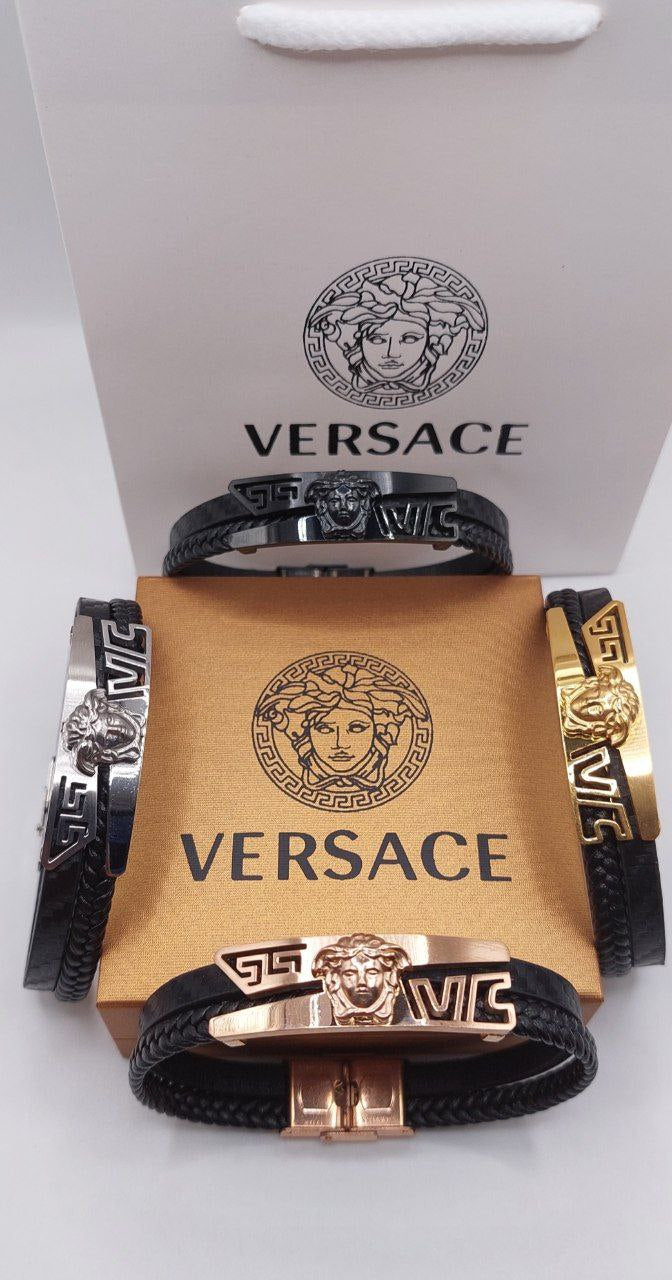 Bracelet Homme Versace Cuir