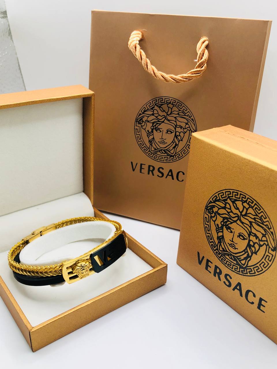 Bracelet Homme Versace Cuir