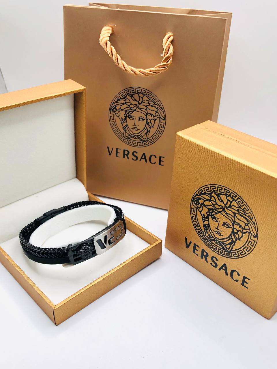 Bracelet Homme Versace Cuir