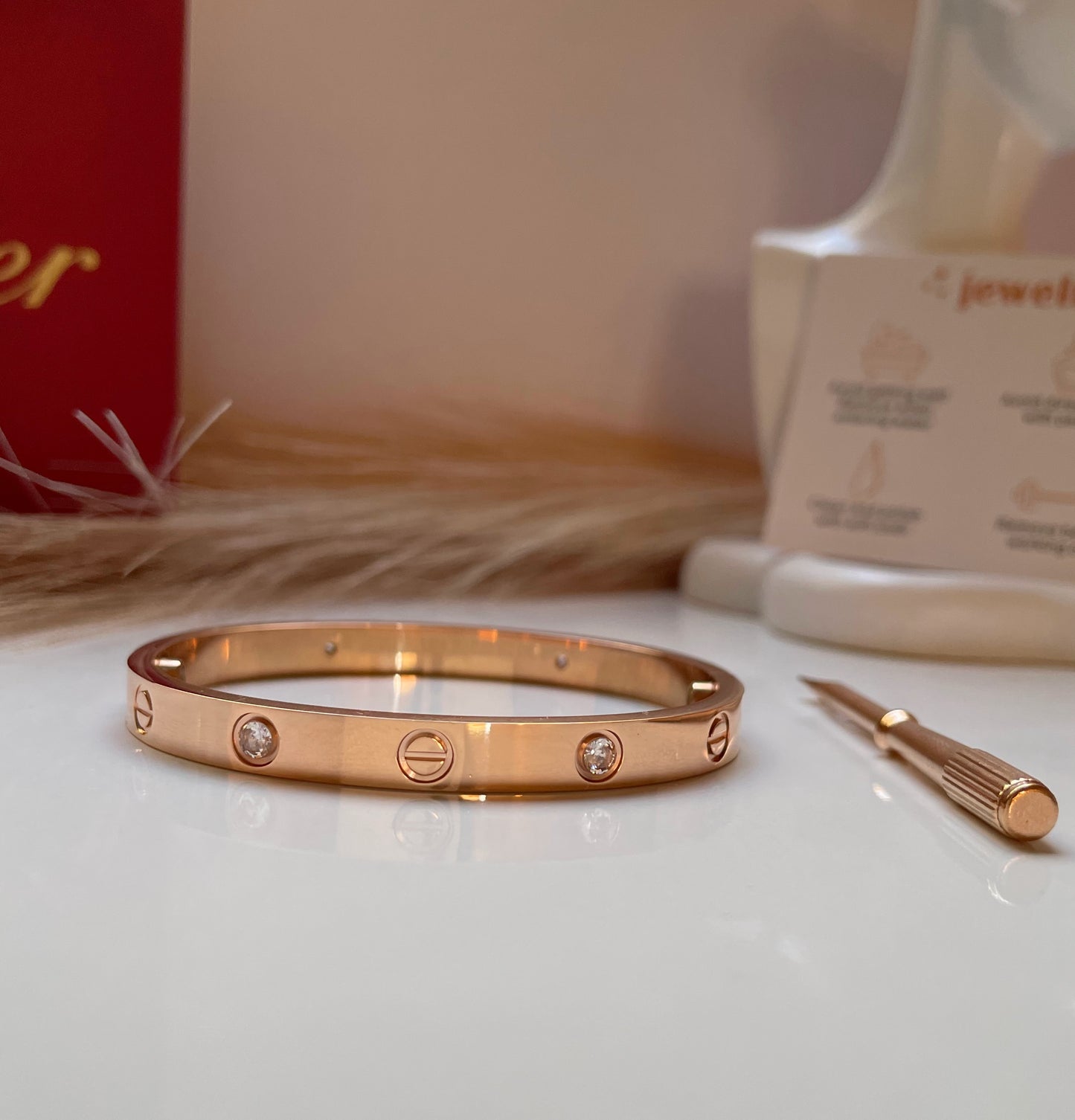 Bracelet Cartier Løve strass avec tournevis Bronze