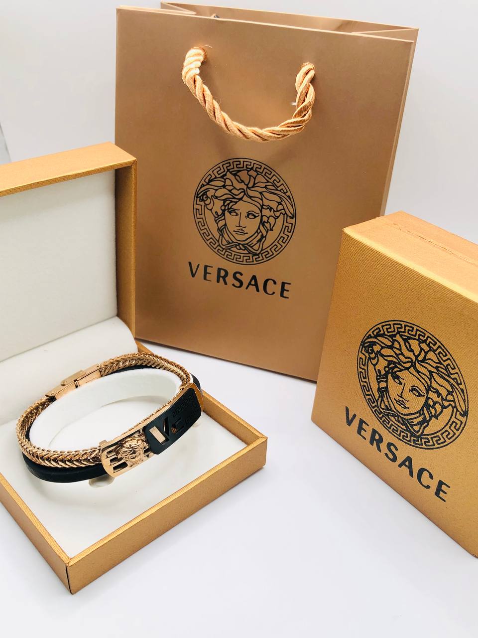 Bracelet Homme Versace Cuir