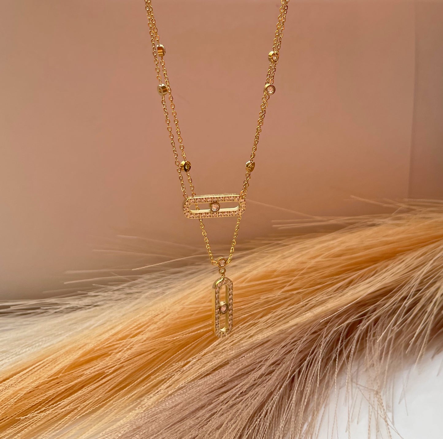 Collier Messika double doré