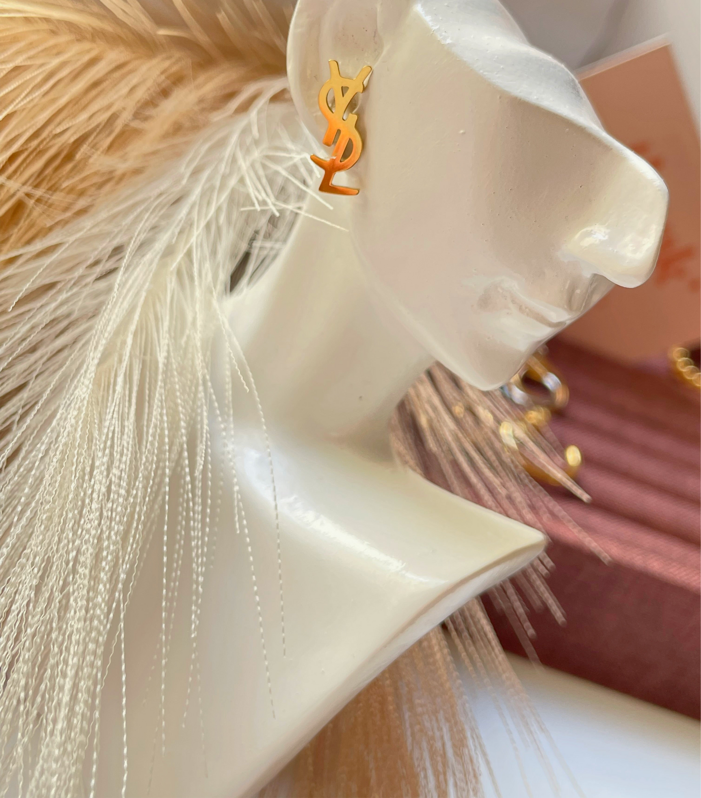 Boucles d’oreilles YSL doré