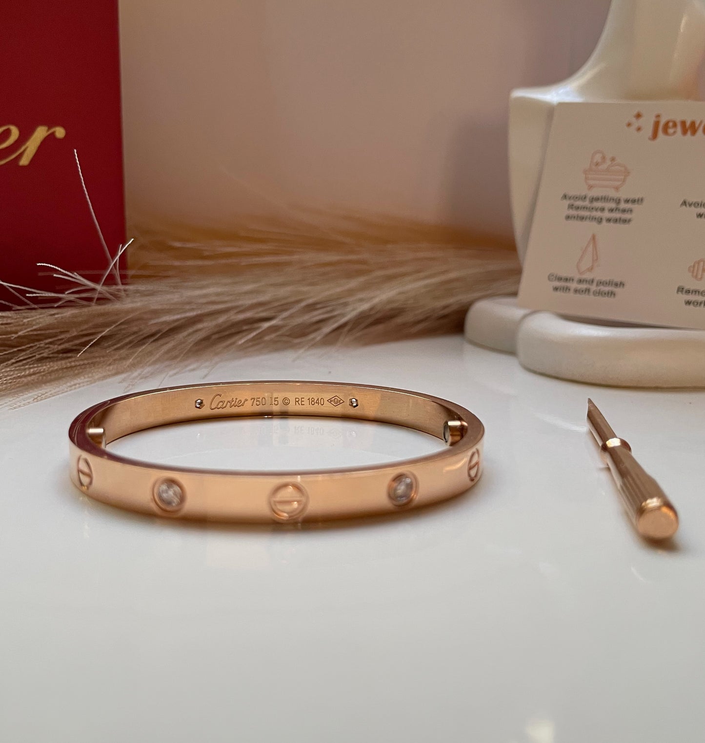 Bracelet Cartier Løve strass avec tournevis Bronze