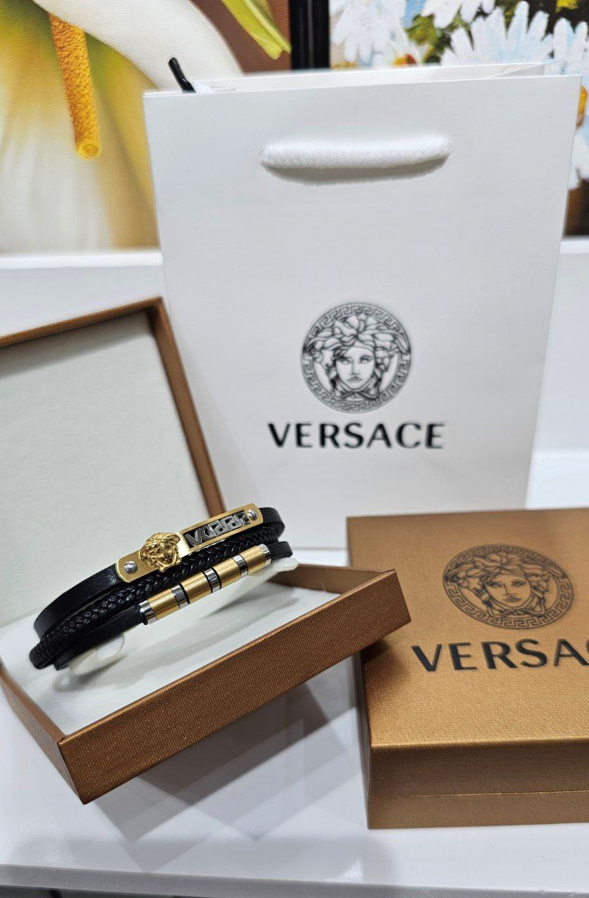 Bracelet Homme Versace Cuir