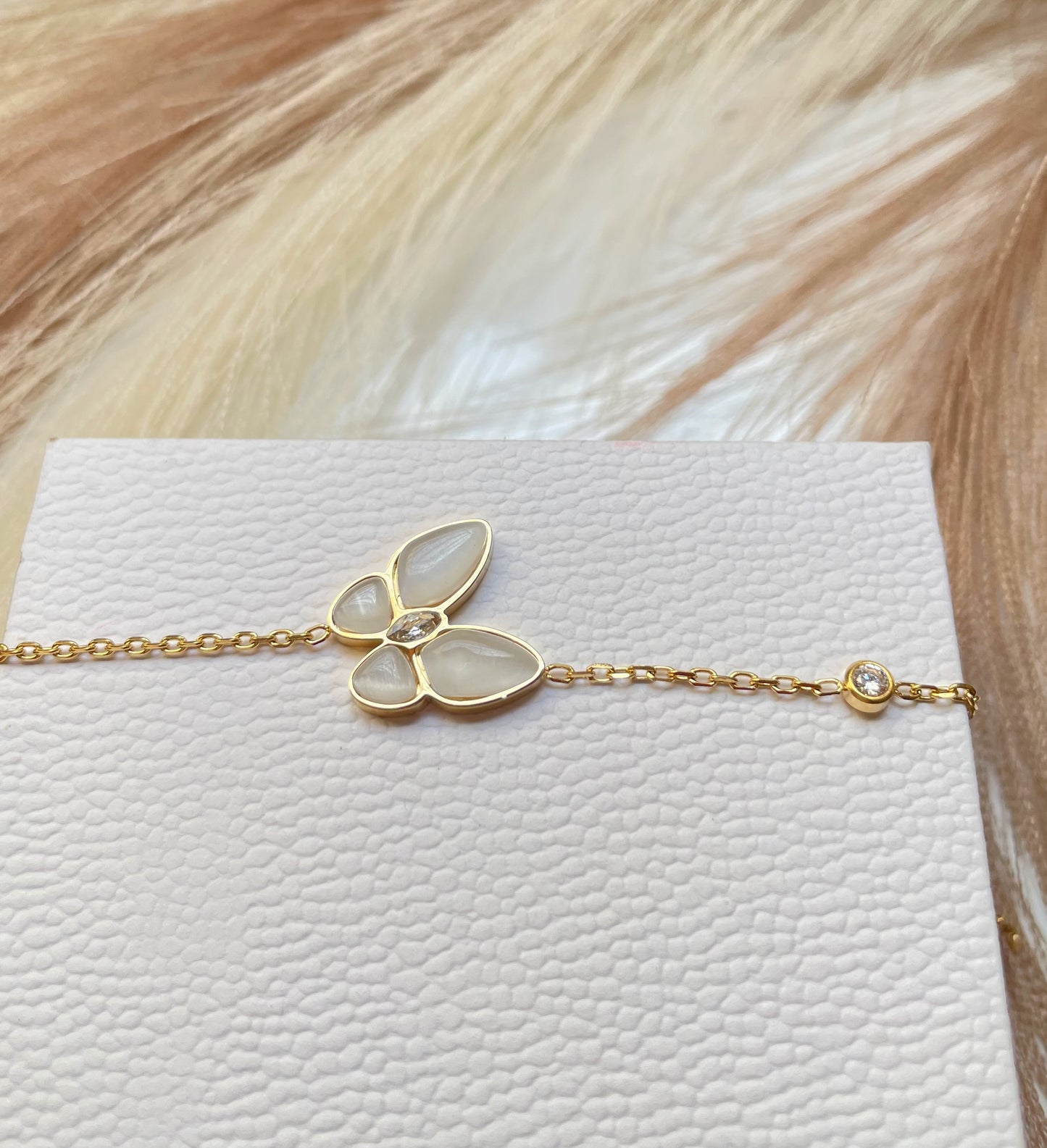 Gourmette Van Cleef & Arpels papillon doré