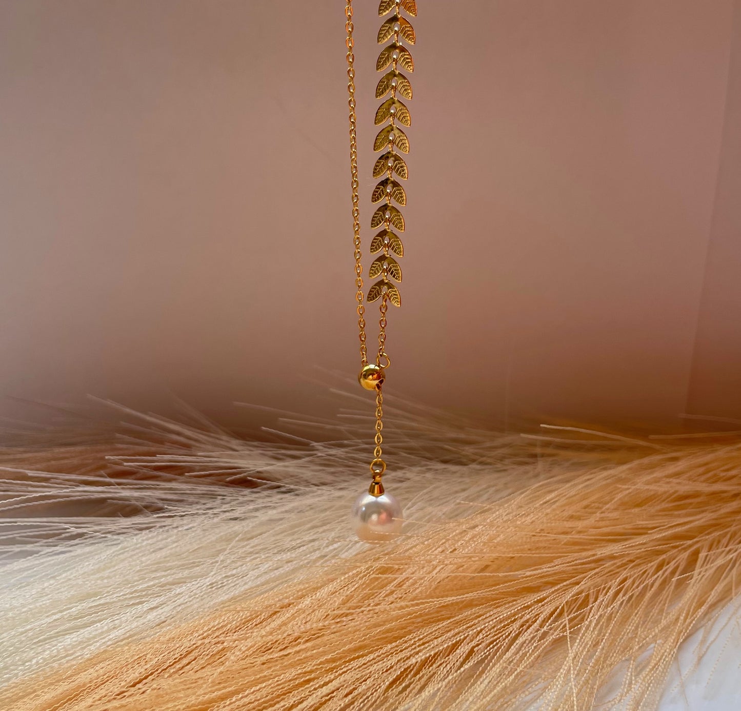 Collier perle doré