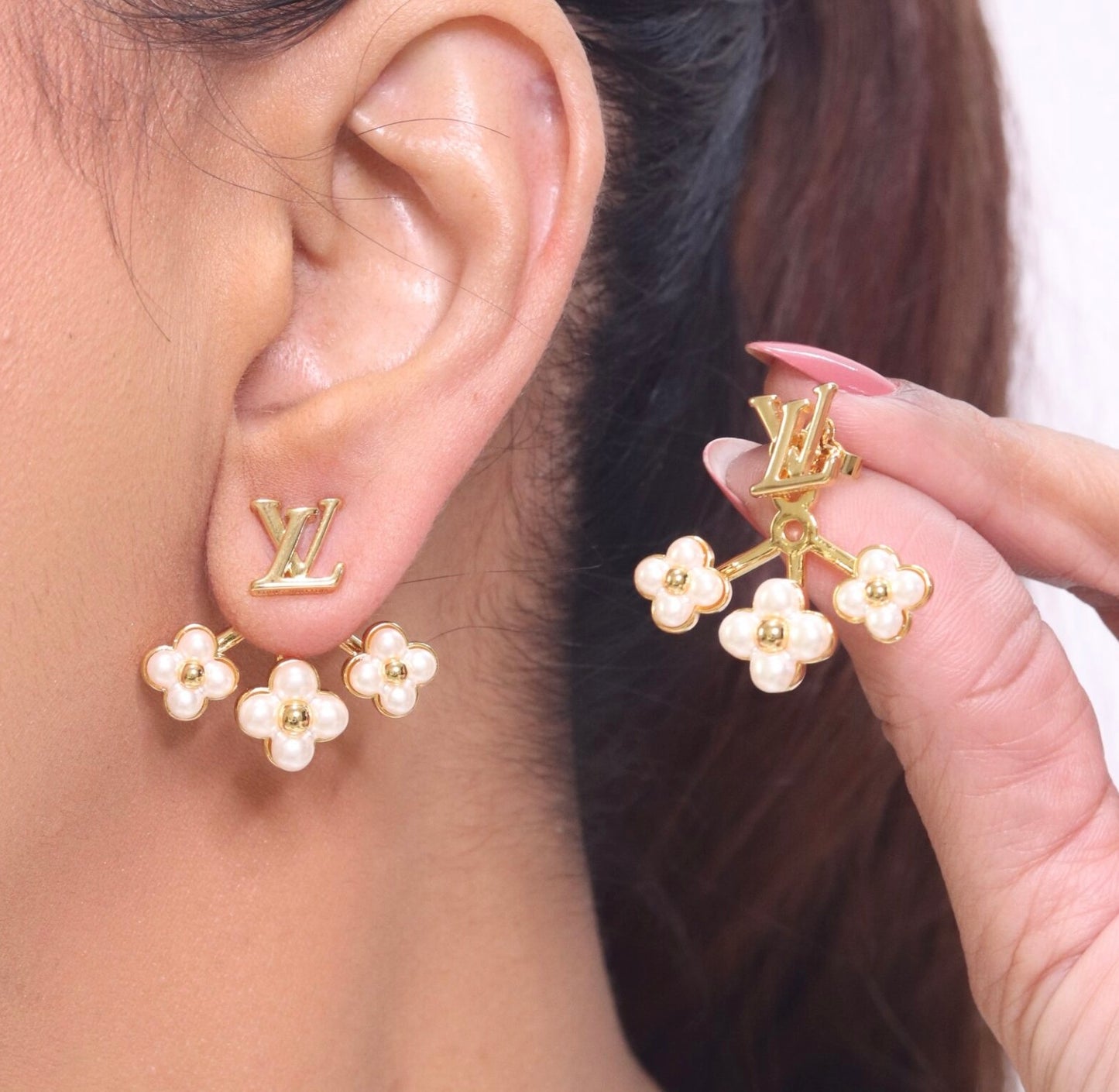 Boucles d’oreilles Louis Vuitton fleurs