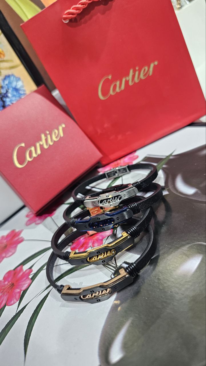 Braclet cuir cartier pour homme
