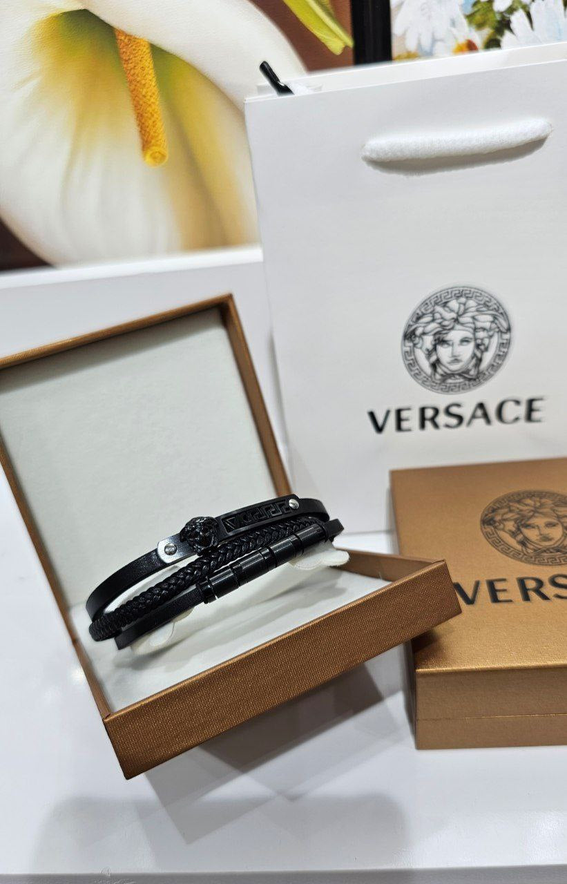 Bracelet Homme Versace Cuir