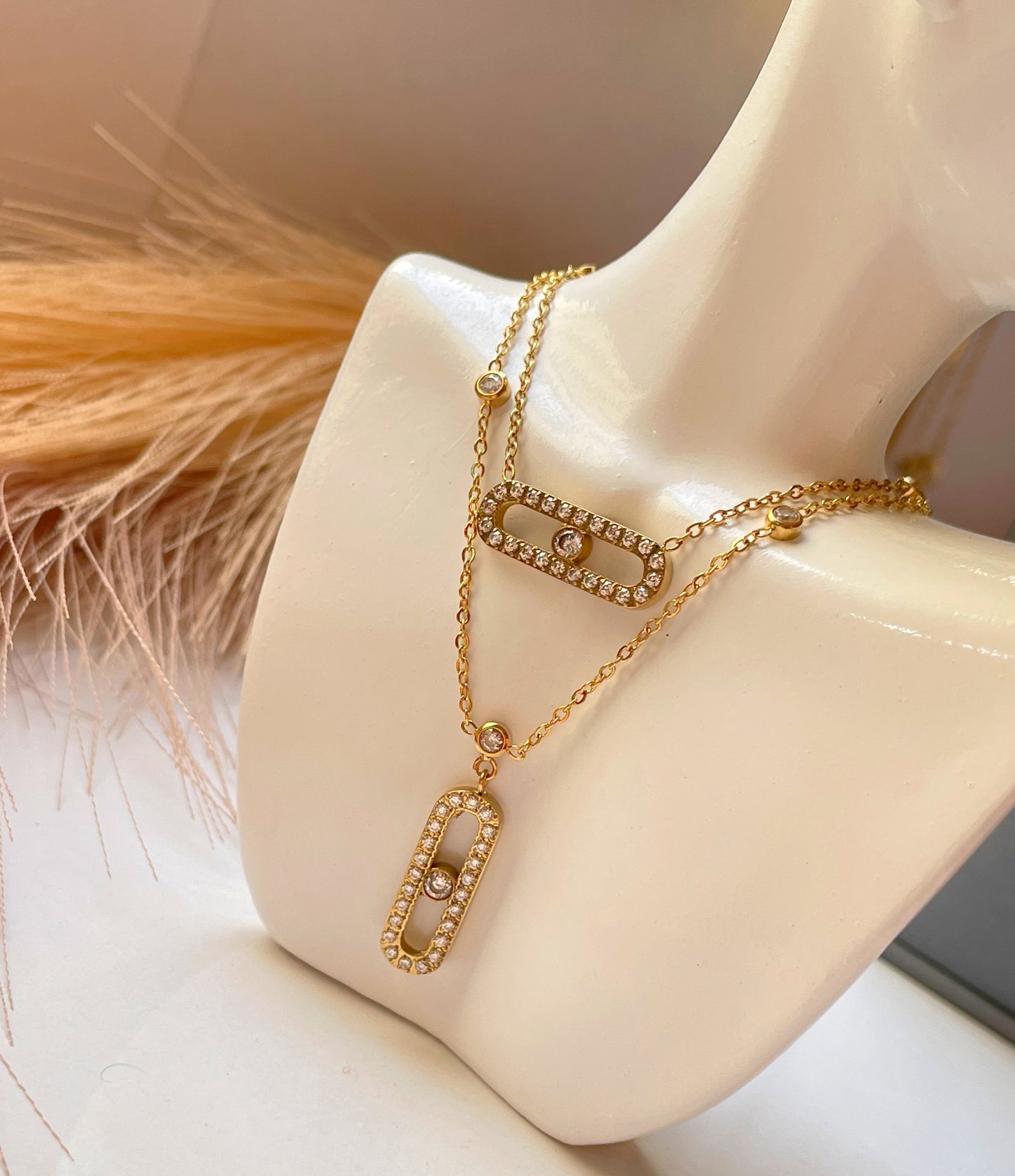 Collier Messika double doré