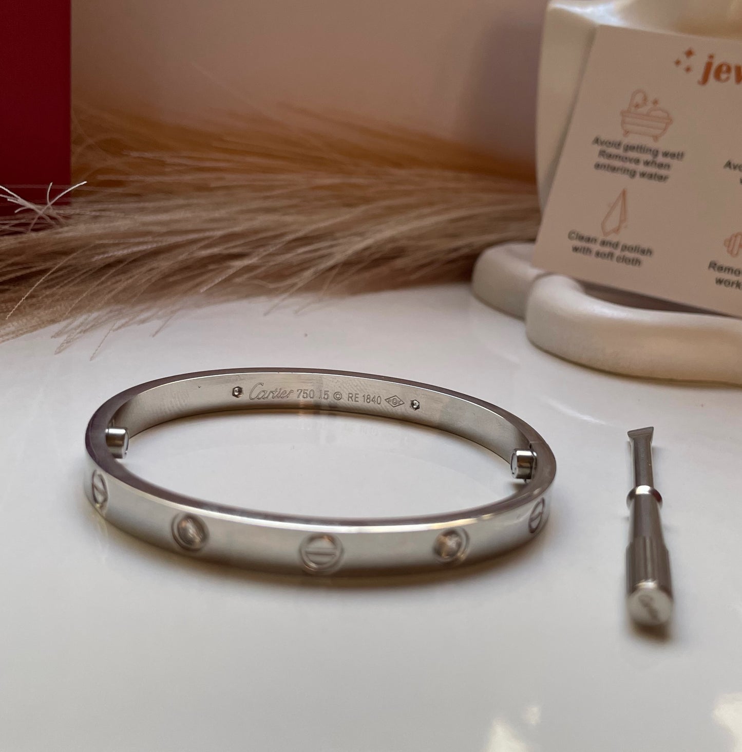 Bracelet Cartier Løve strass avec tournevis Argenté