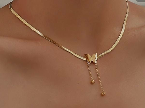 Collier Papillon Doré
