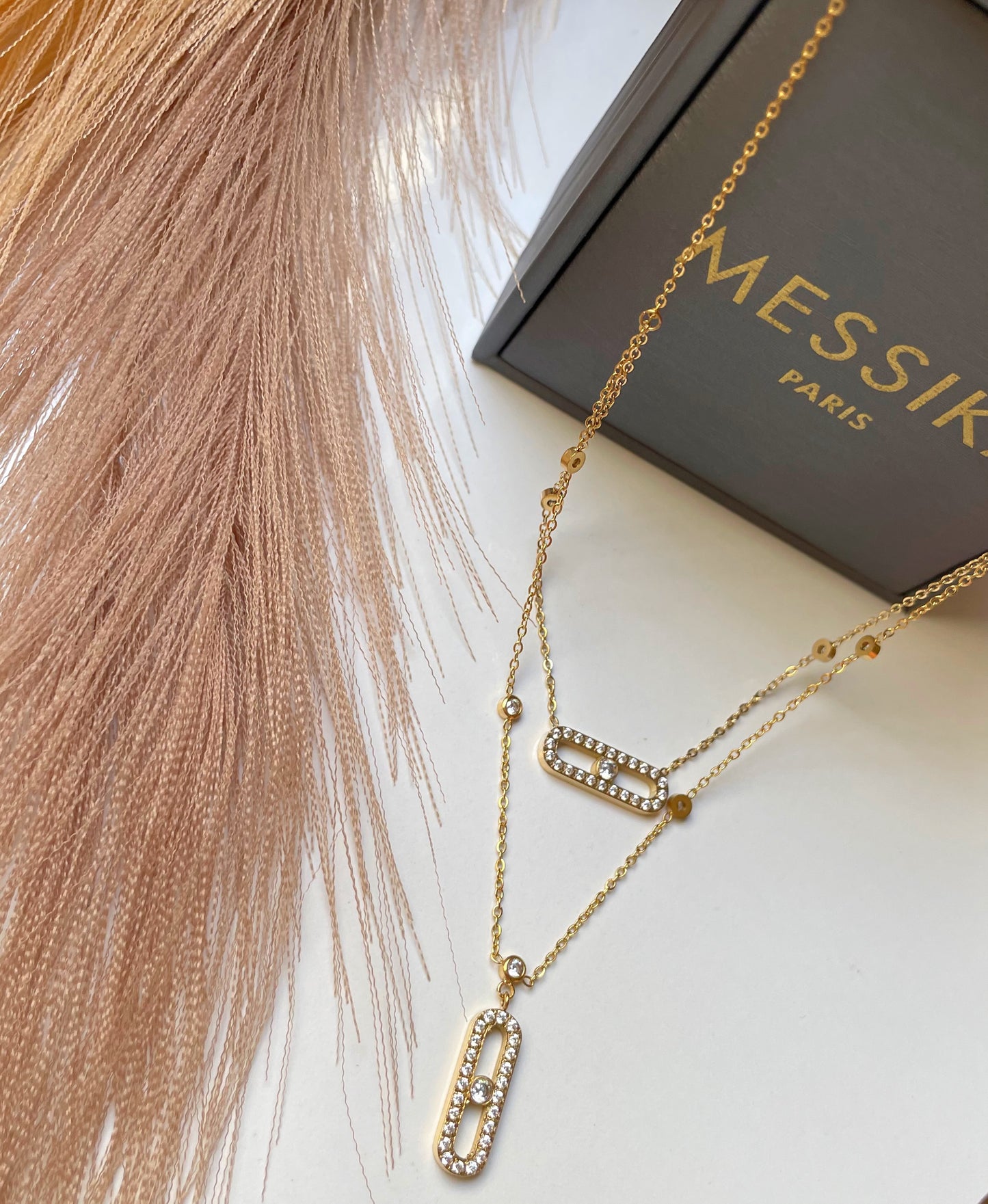 Collier Messika double doré