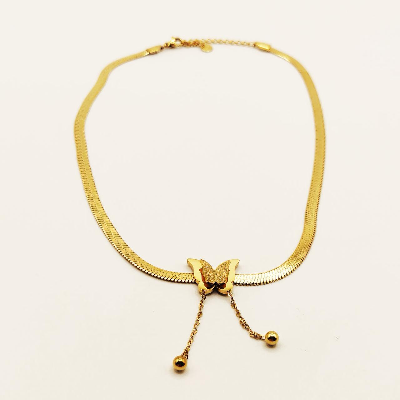 Collier Papillon Doré