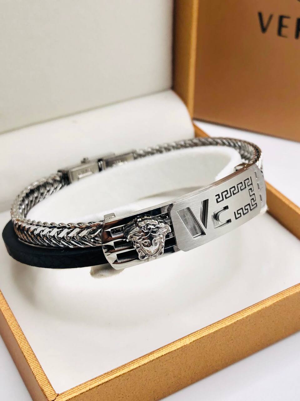 Bracelet Homme Versace Cuir