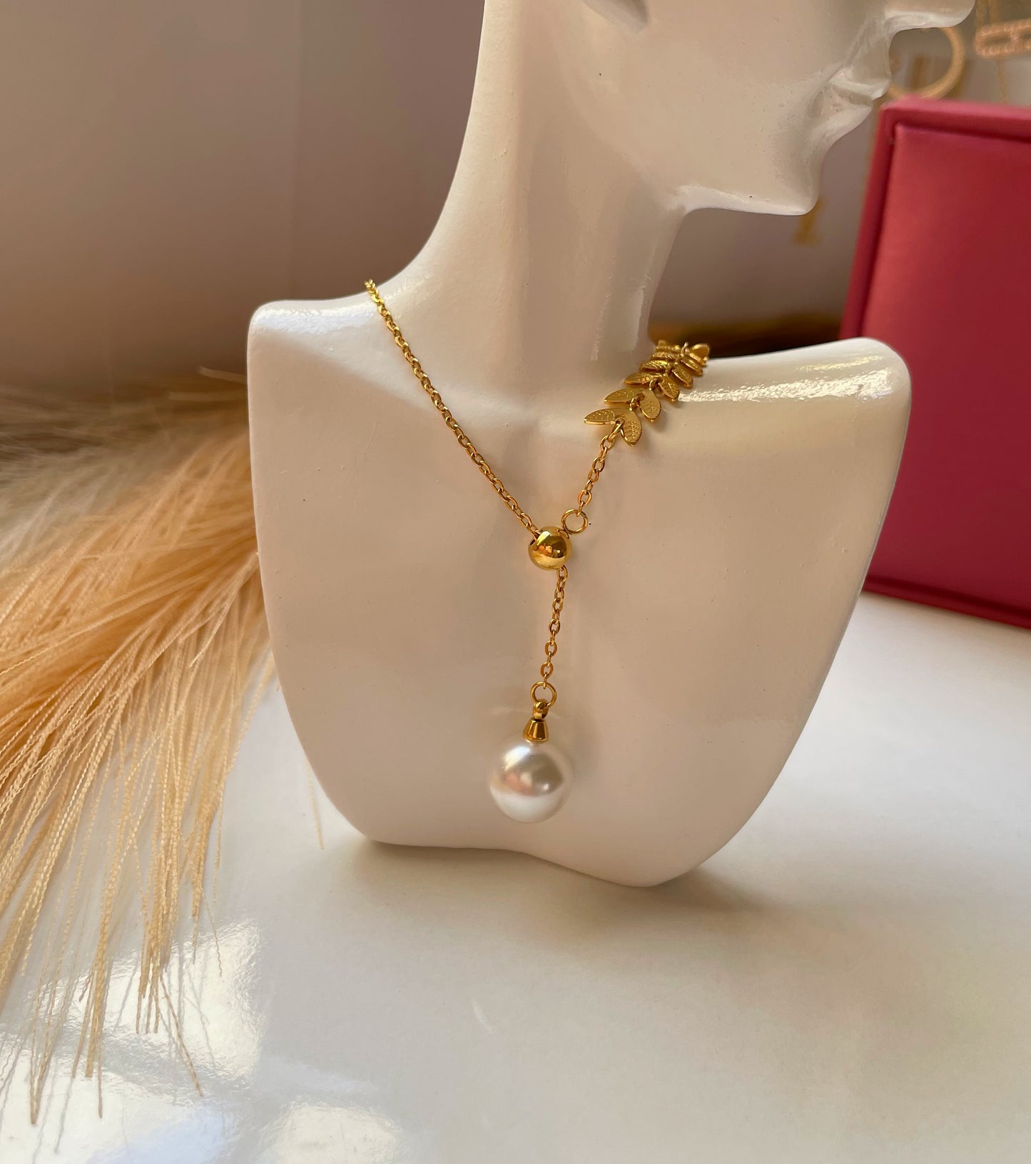 Collier perle doré