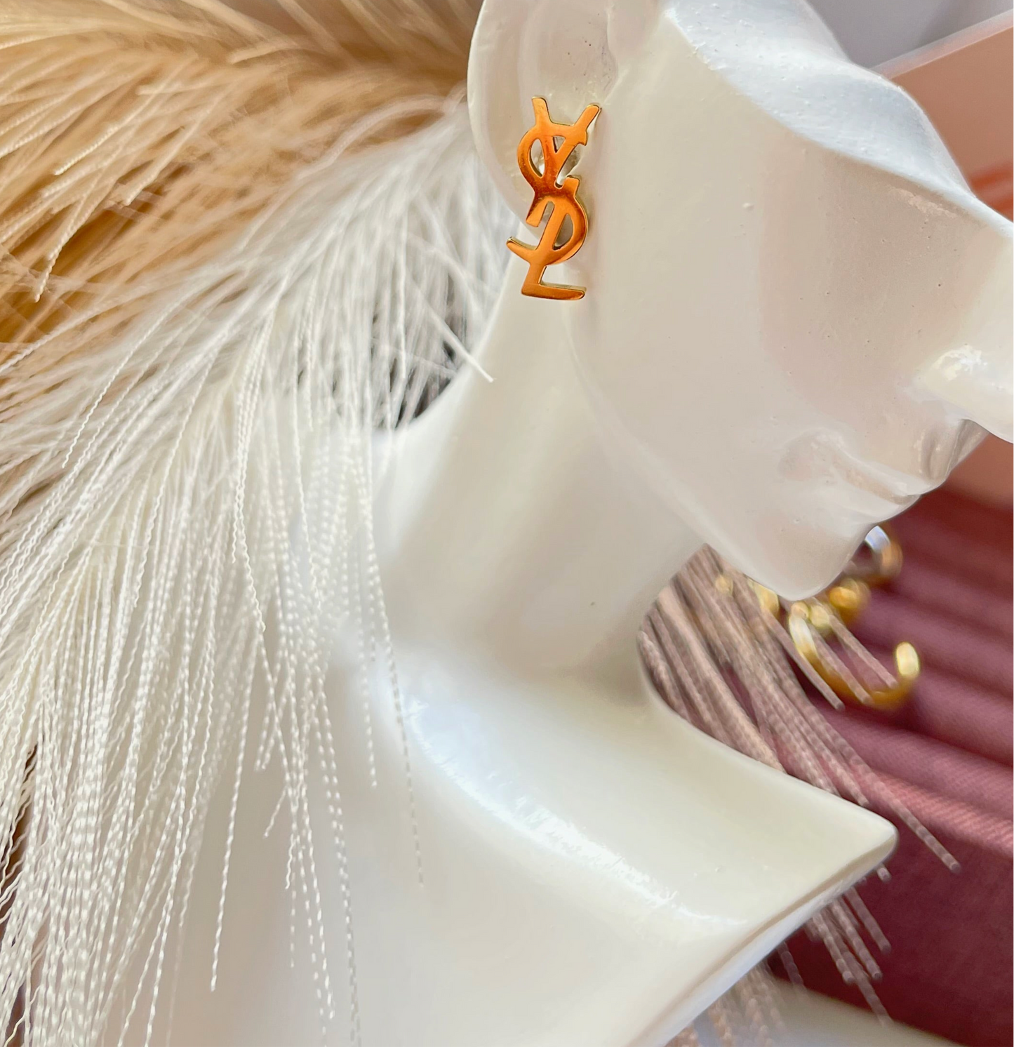 Boucles d’oreilles YSL doré