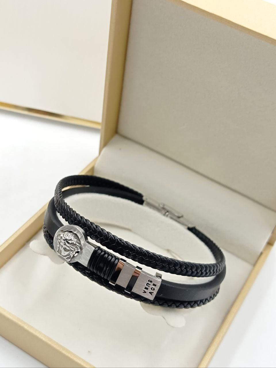 Bracelet Homme Versace Cuir