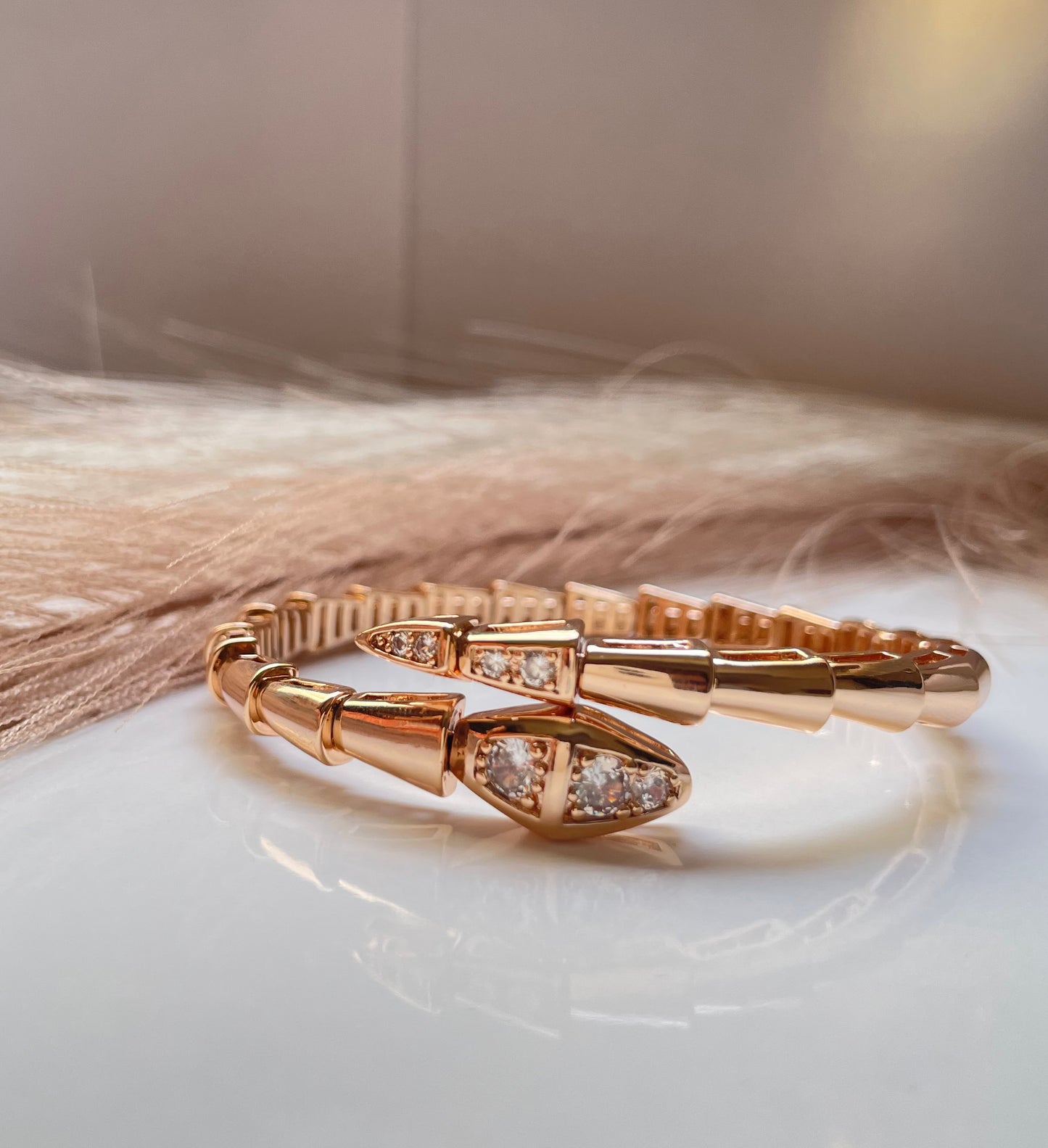 Bracelet Bvlgari serpenté bronze