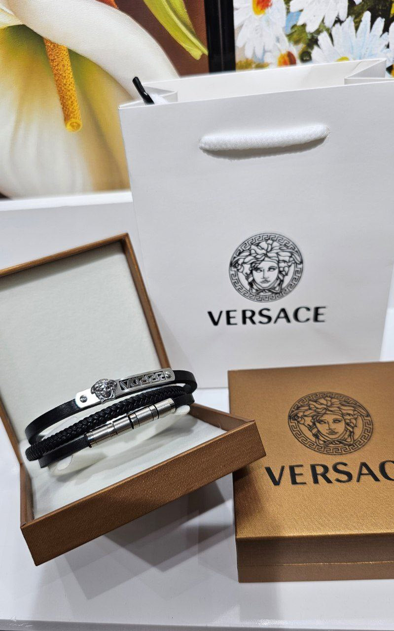 Bracelet Homme Versace Cuir