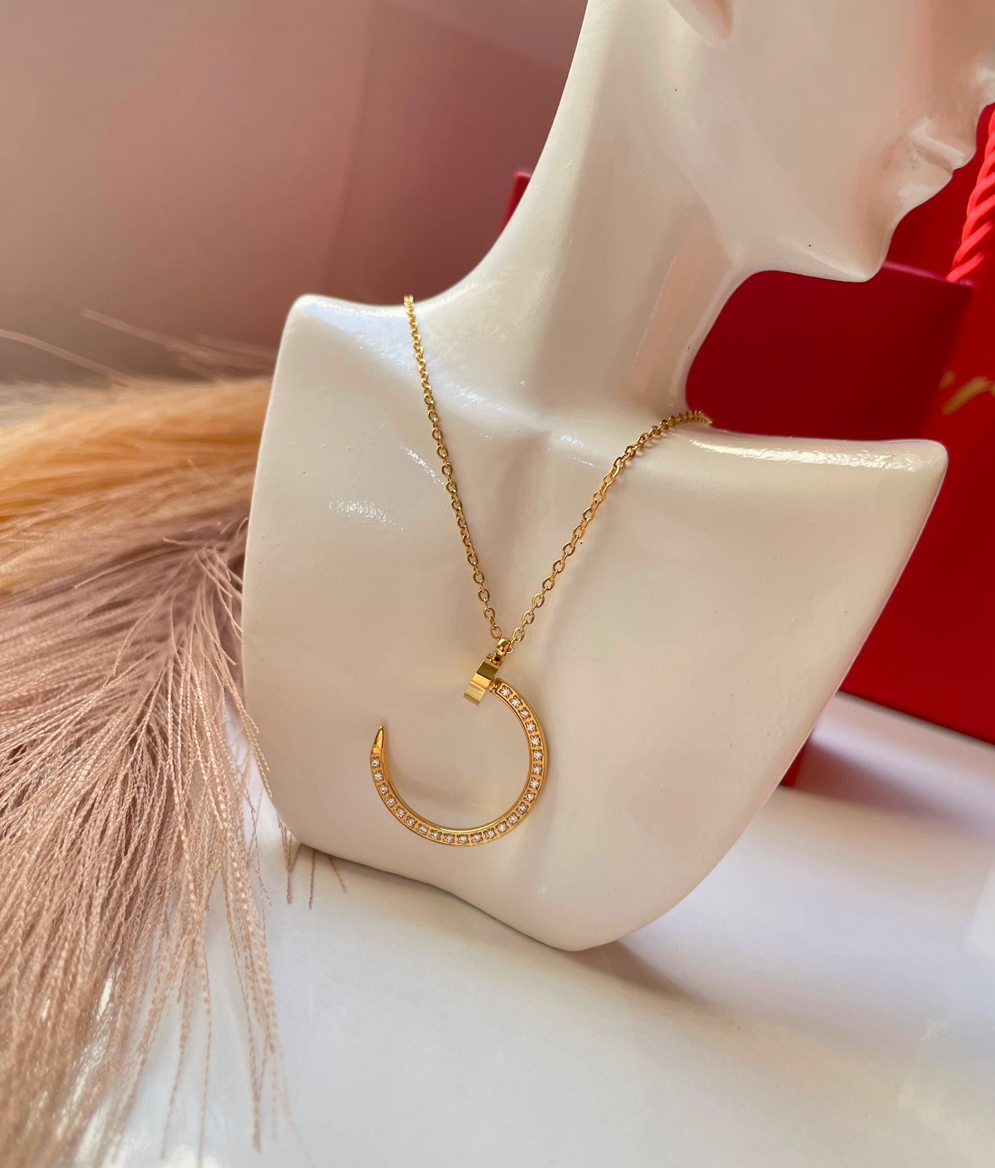 Collier Cartier Juste un Clou pavé finition Originale doré
