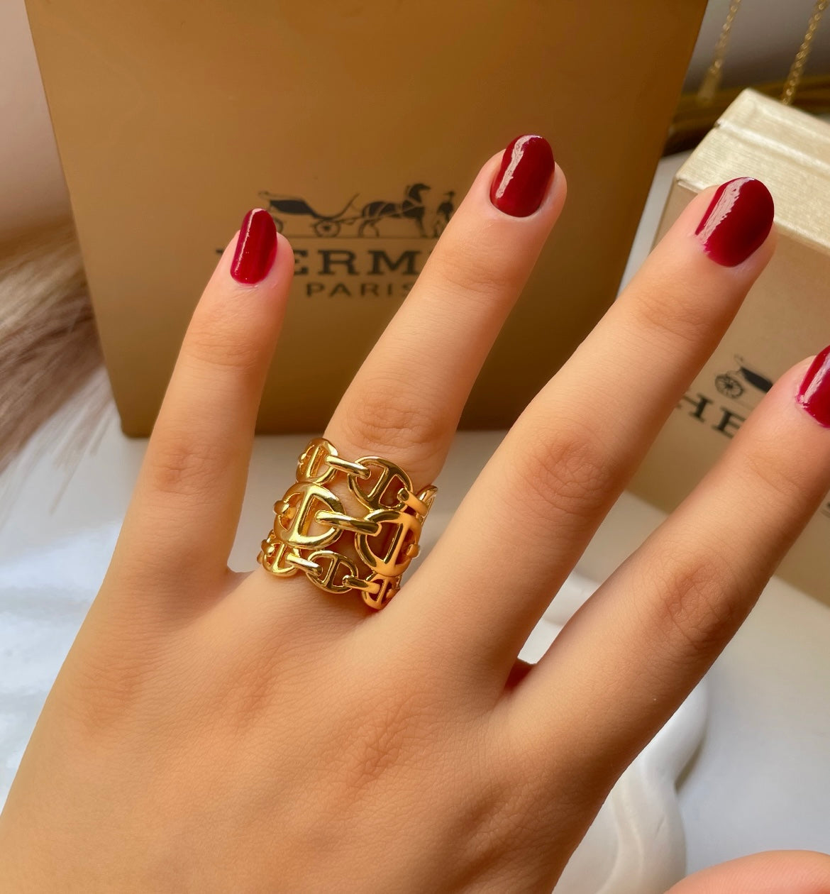 Bague HERMÈS Farandole doré