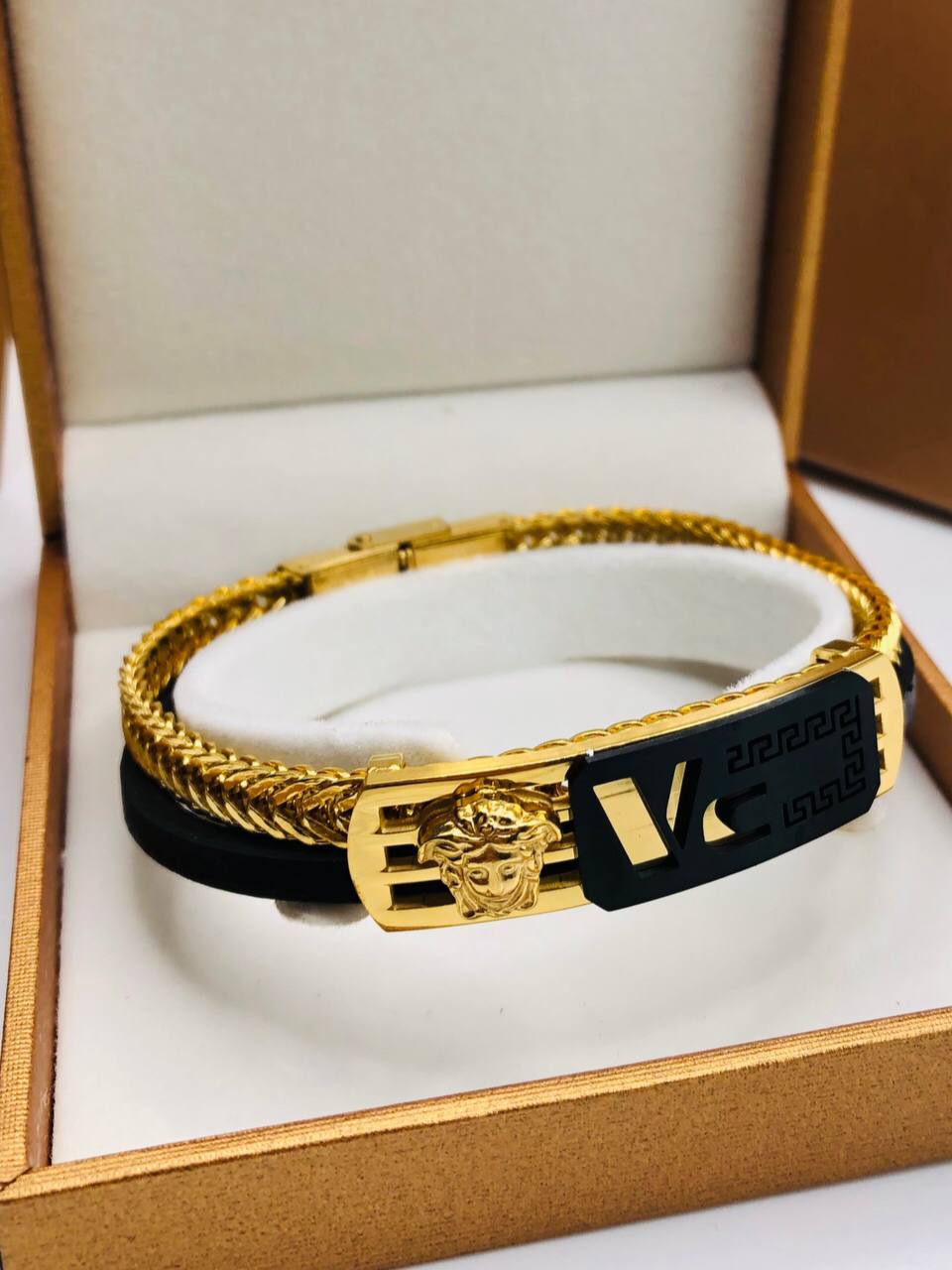 Bracelet Homme Versace Cuir