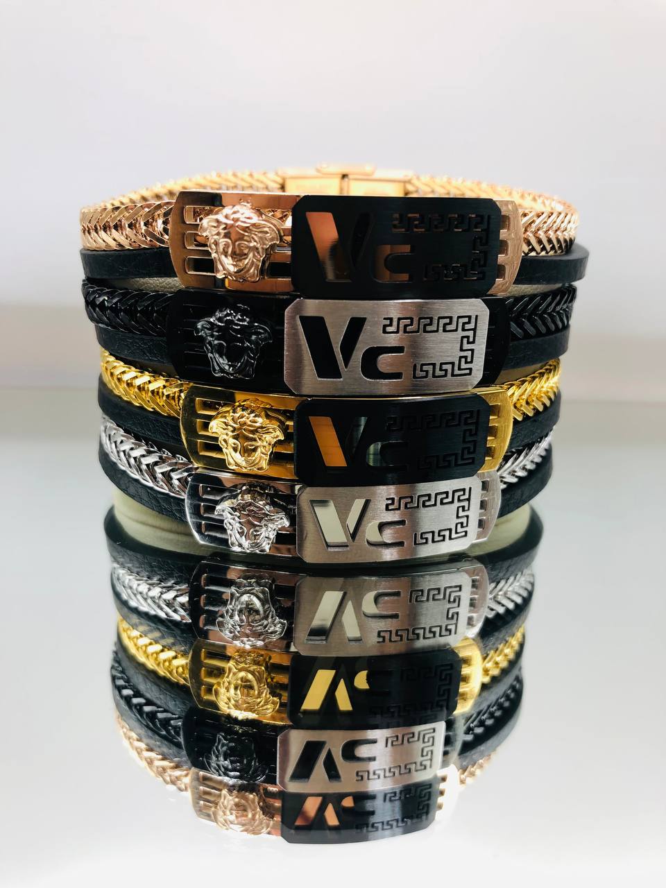 Bracelet Homme Versace Cuir