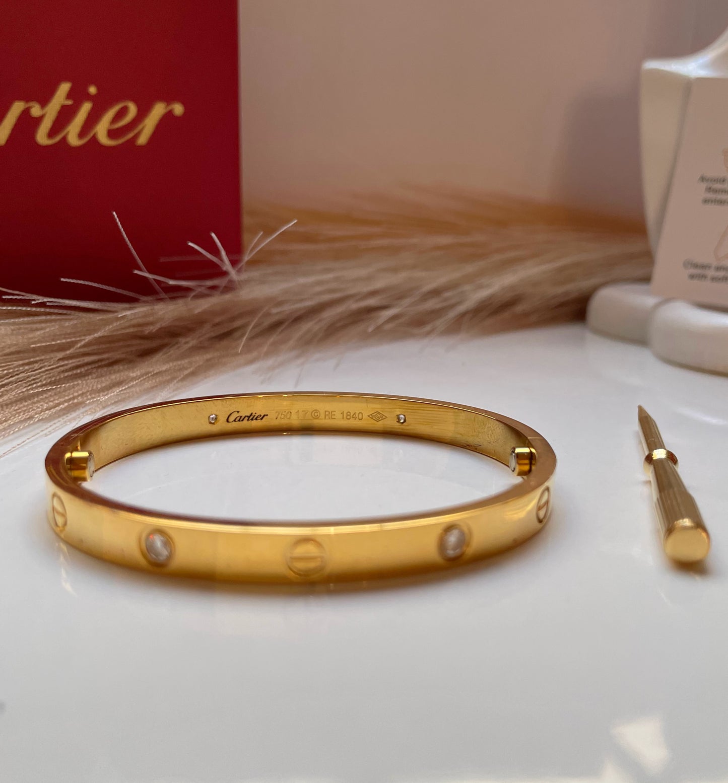 Bracelet Cartier Løve strass avec tournevis doré