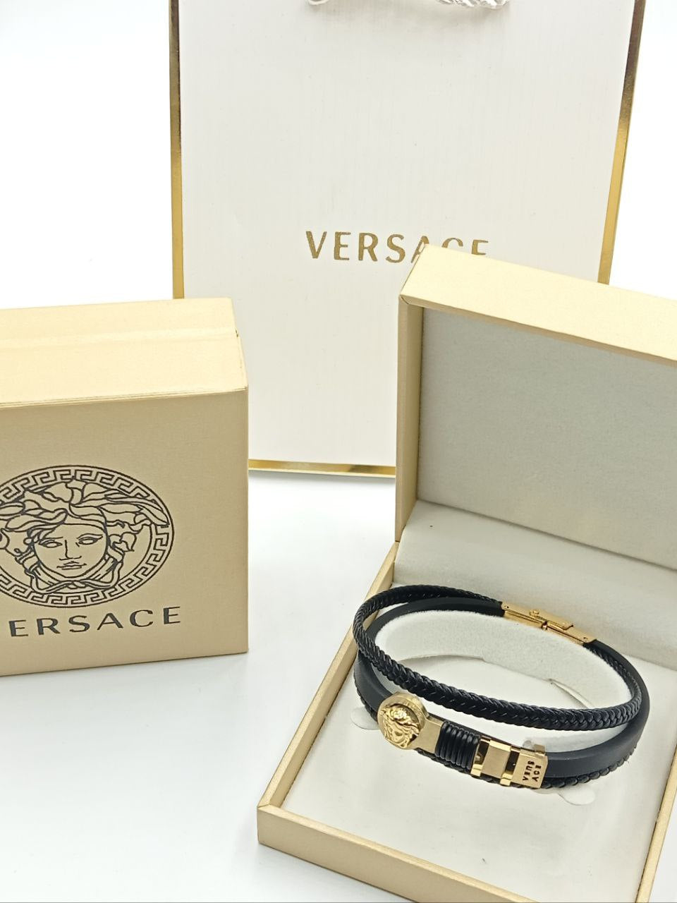 Bracelet Homme Versace Cuir