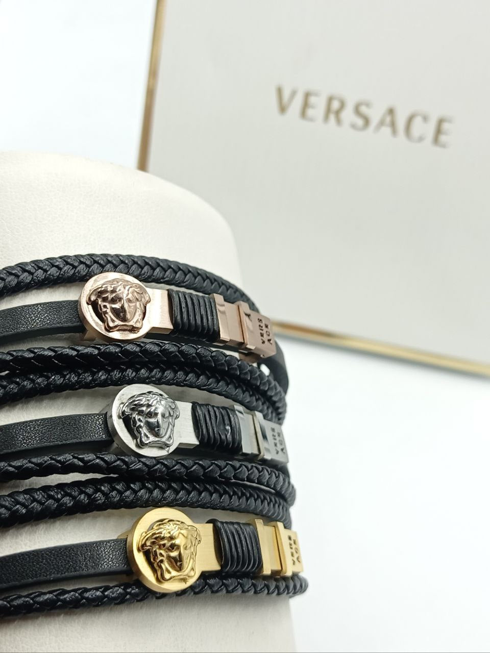 Bracelet Homme Versace Cuir