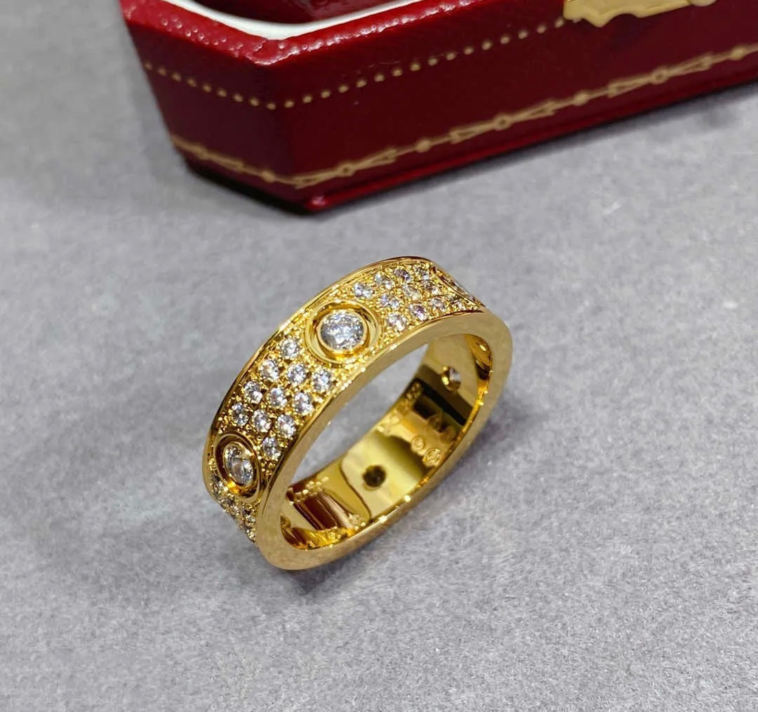 Bague Cartier løve full strass