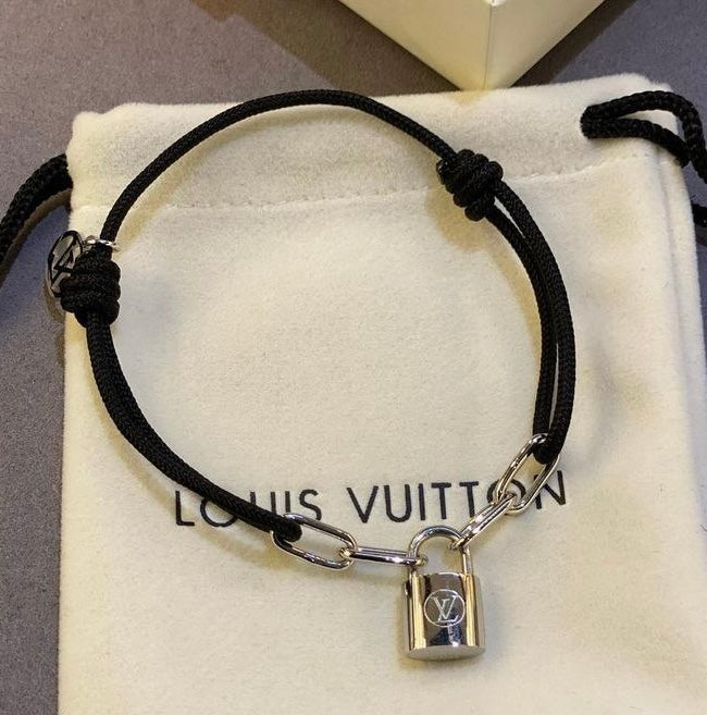 Bracelet Louis Vuitton cordon unisexe Cadenas