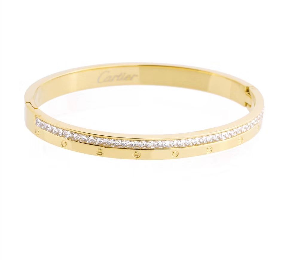 Bracelet Cartier strass doré