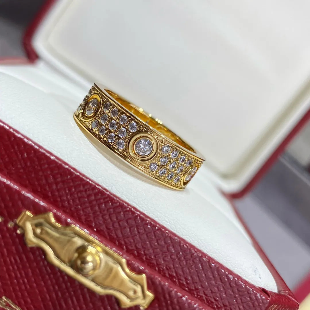 Bague Cartier løve full strass