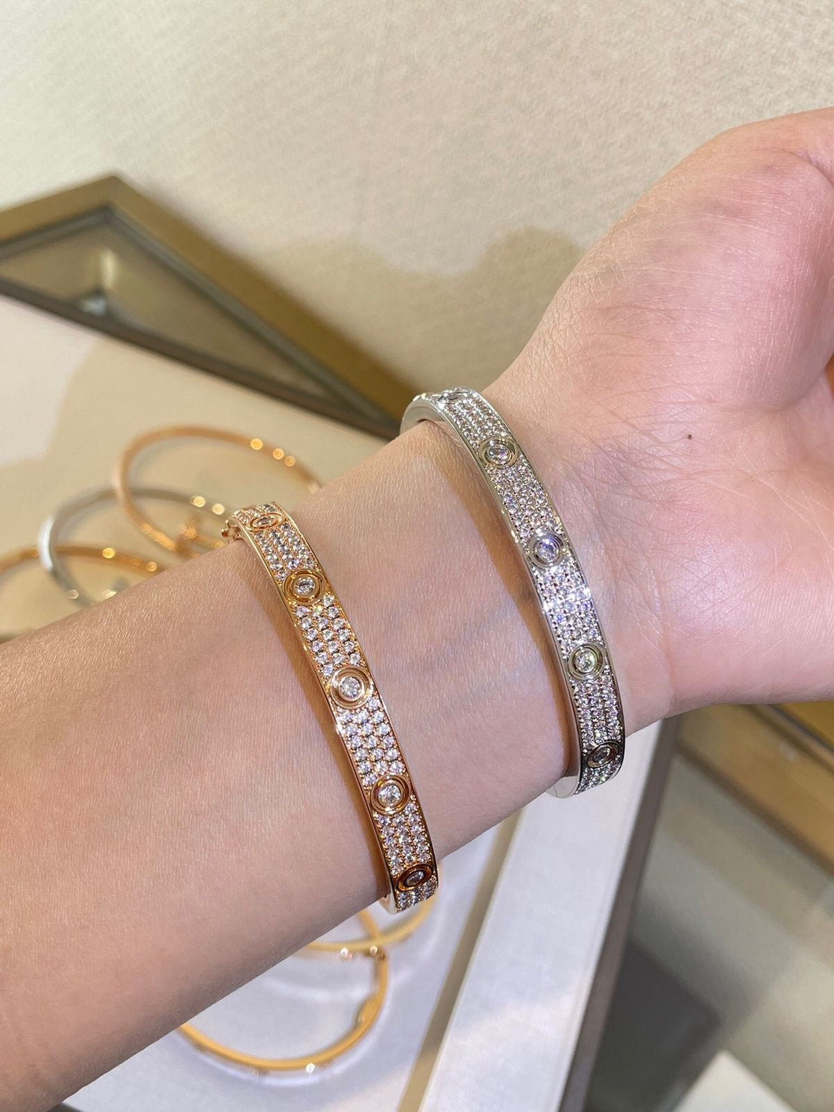 Bracelet Cartier løve full strass