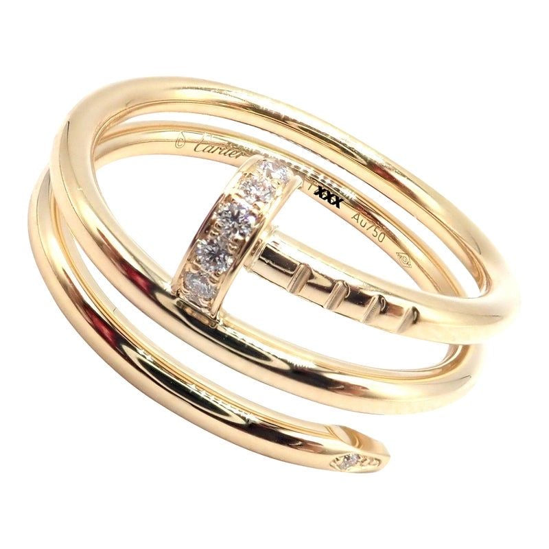 Bague Cartier Clou strass double tour