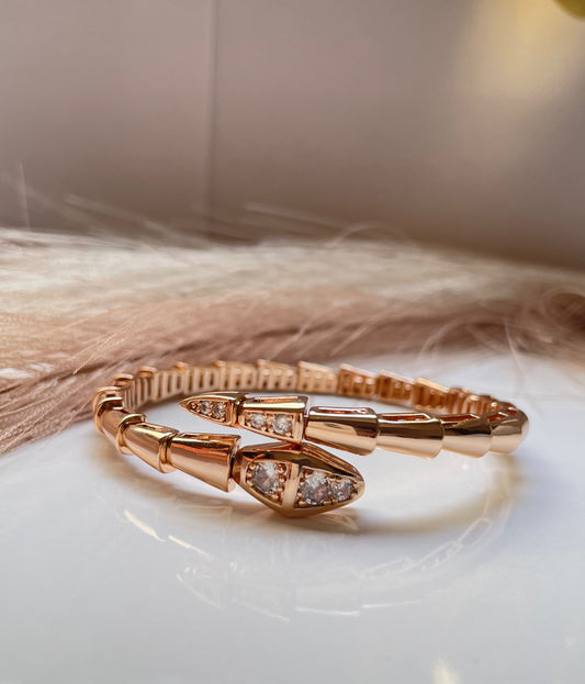 Bracelet Bvlgari serpenté bronze