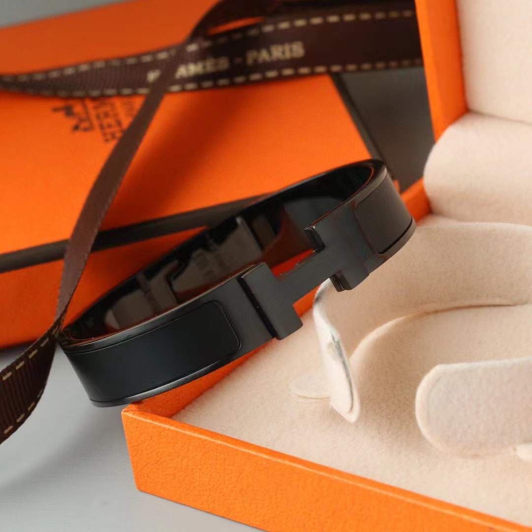 Bracelet Homme Acier Noir HERMÈS CLIC H