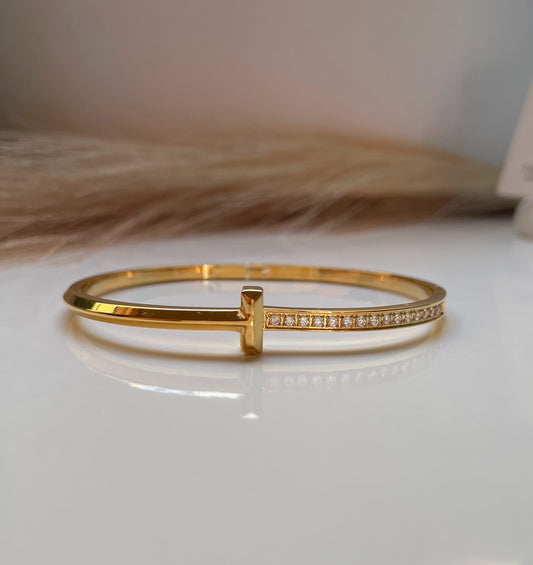 Bracelet Tiffany & Co T avec strass