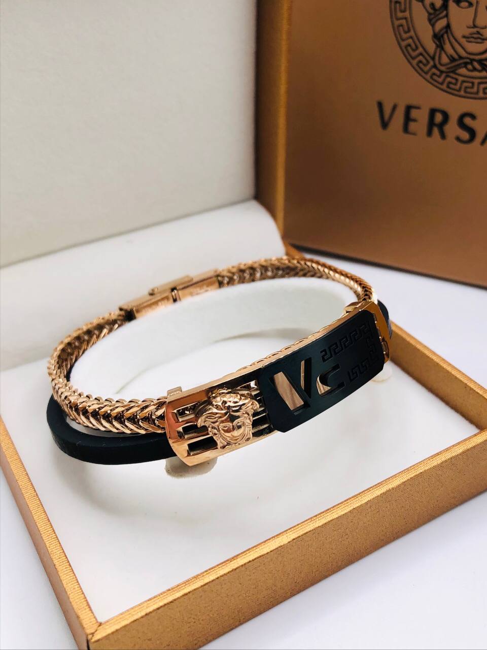 Bracelet Homme Versace Cuir