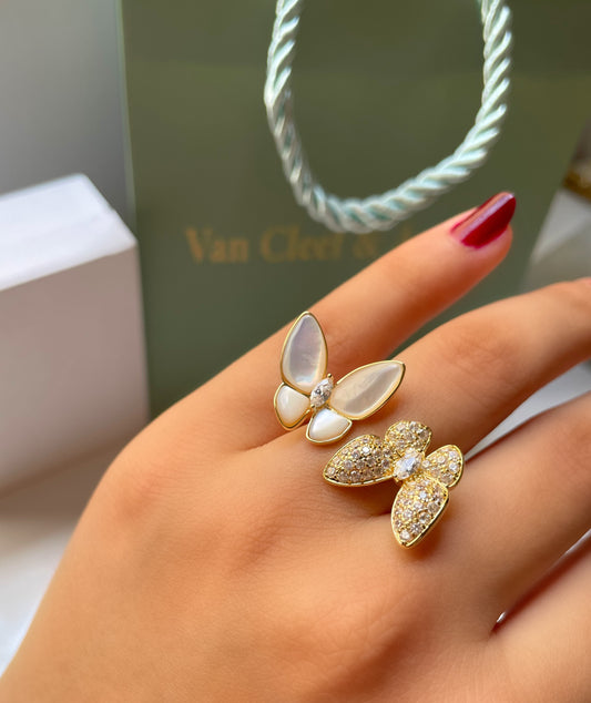 Bague Van Cleef & Arpels papillon doré