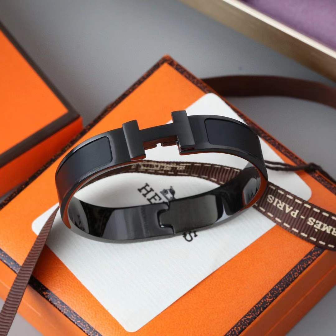 Bracelet Homme Acier Noir HERMÈS CLIC H