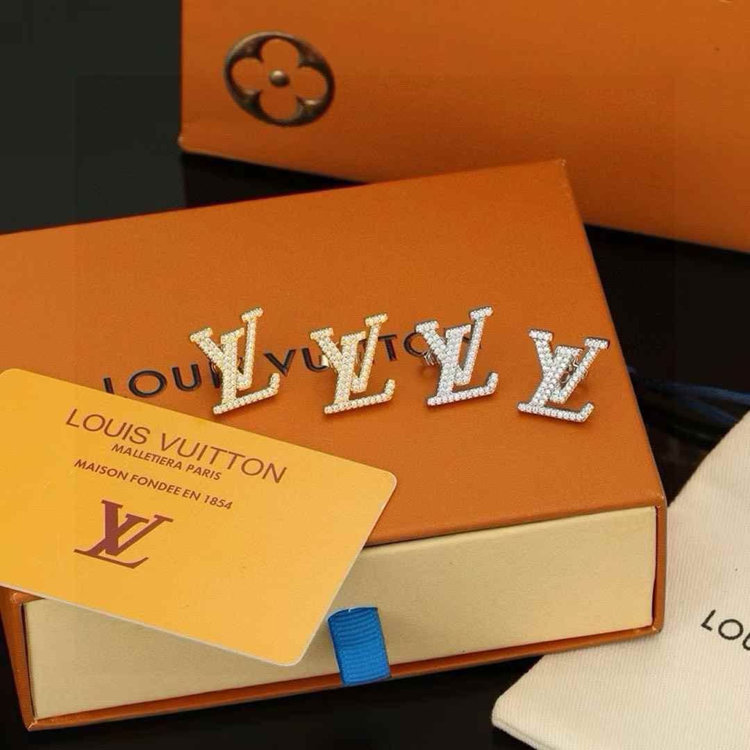 Boucles d’oreilles Louis Vuitton strass