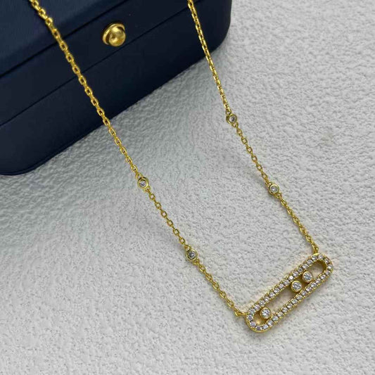 Collier Femme Messika strass doré