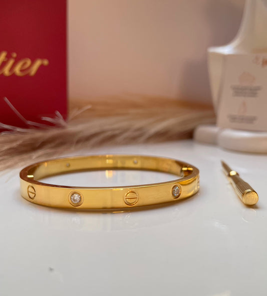 Bracelet Cartier Løve strass avec tournevis doré