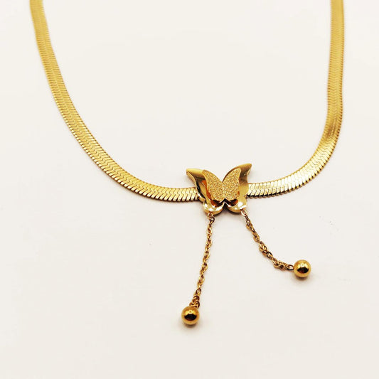 Collier Papillon Doré