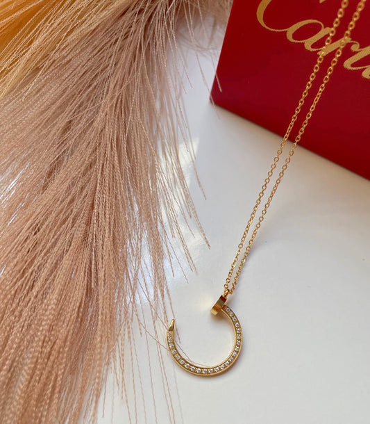 Collier Cartier Juste un Clou pavé finition Originale doré
